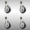 Service Caster 5 Inch 316SS Black Polyurethane Swivel 1-5/8 Inch Expanding Stem Caster Set SCC SCC-SS316EX20S514-PPUB-BLK-158-4 - alternate 2